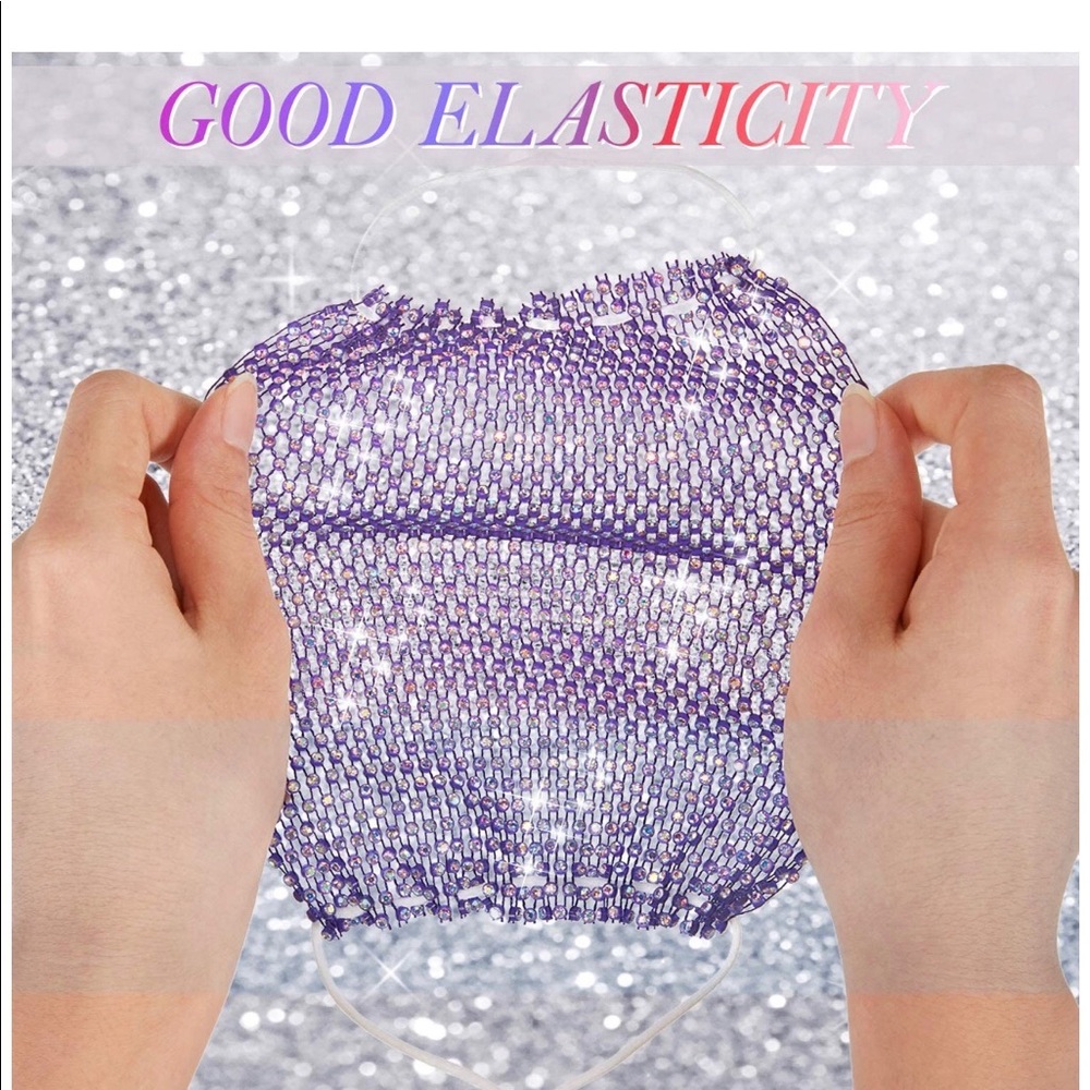 2/$15 Rhinestone Face Mask - Picture 4 of 7
